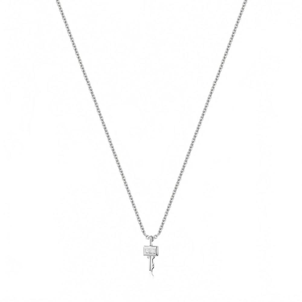 NEW ANIA HAIE women's under lock & key necklace in silver